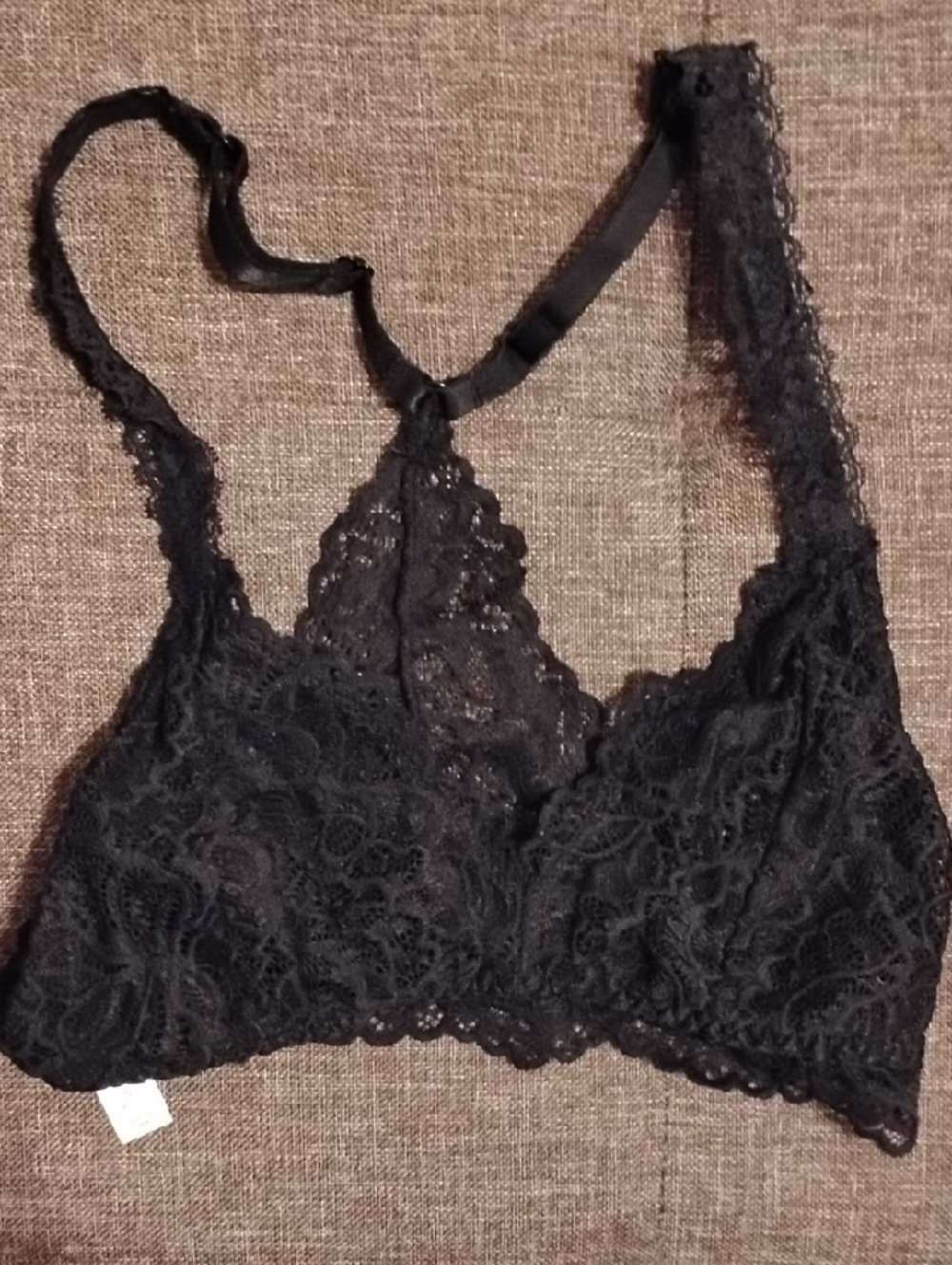 Xhilaration Black Lace Racerback Bralette
